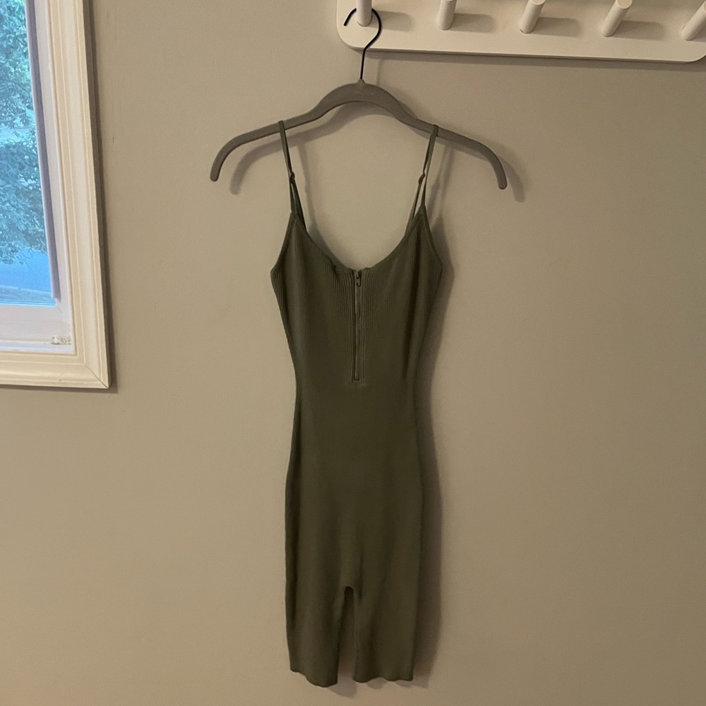 Hera ribbed green jumpsuit